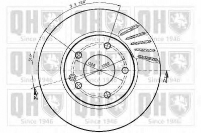 QUINTON HAZELL bdc4744 -  Тормозной диск
